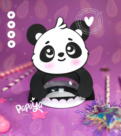 Panda DIGITAL FILE Holder/Dome size 8cm/ open and close system