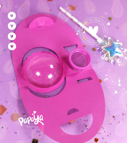 DIGITAL FILE PlayDoh & Candy Holder base to personalize *Easy open/close system* (Dome8cm/Playdoh1Oz)