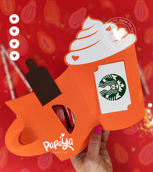 Cut File Pumpkin Spice Latte Holder /Dome size 8cm/ open and close system