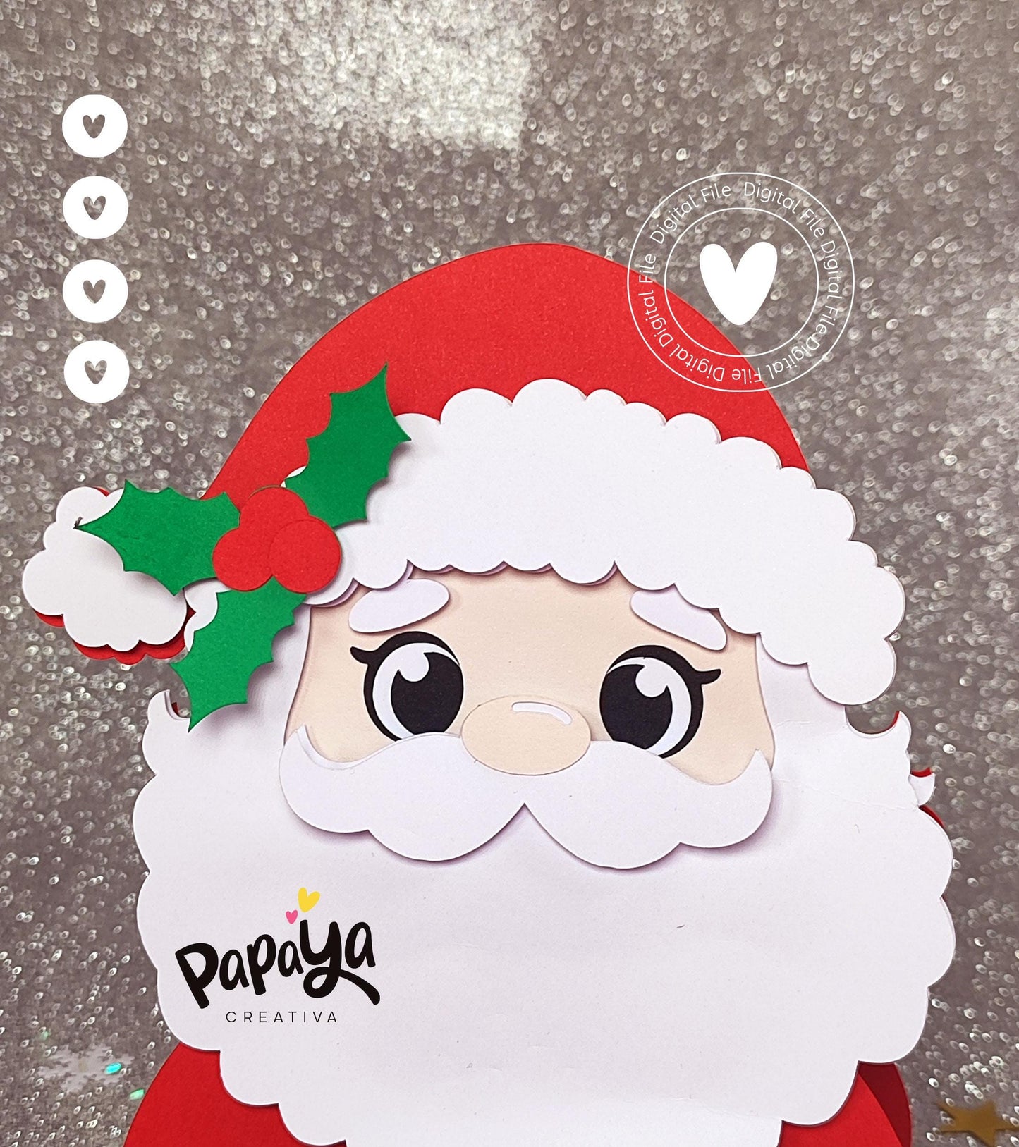 Santa Candy Holder (Digital File) SVG/ STUDIO Format *Easy open/close system* (Dome 8cm)