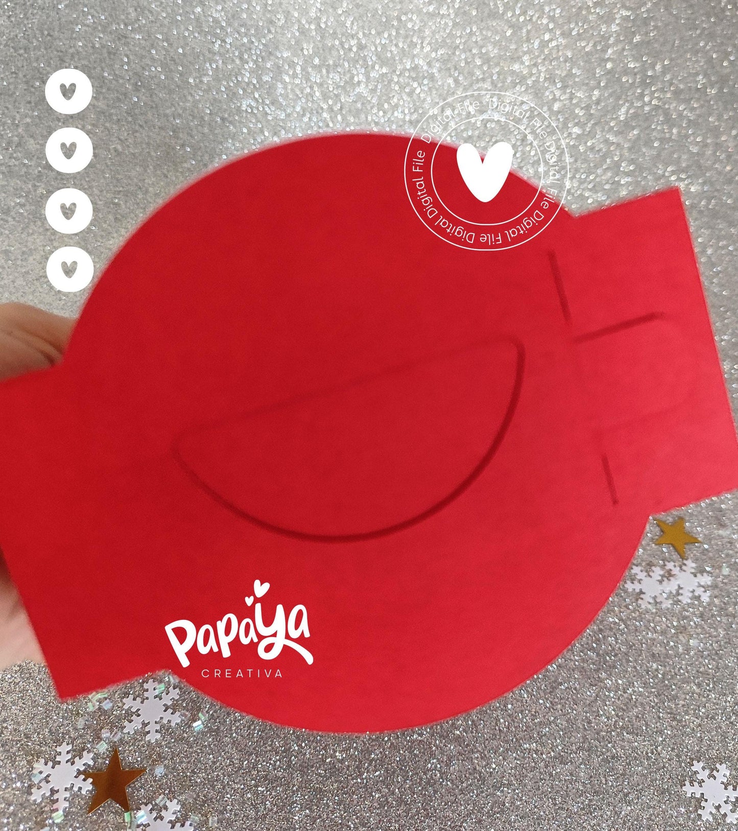 Santa Candy Holder (Digital File) SVG/ STUDIO Format *Easy open/close system* (Dome 8cm)