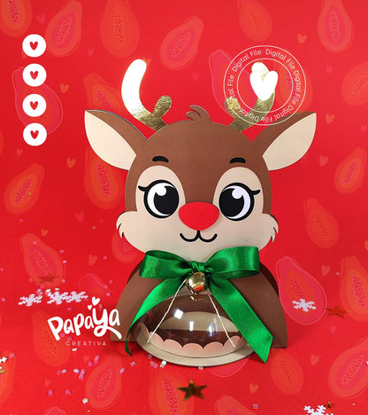 Rudolf Holder (Digital File) SVG/ STUDIO Format *Easy open/close system* (Dome 8cm)