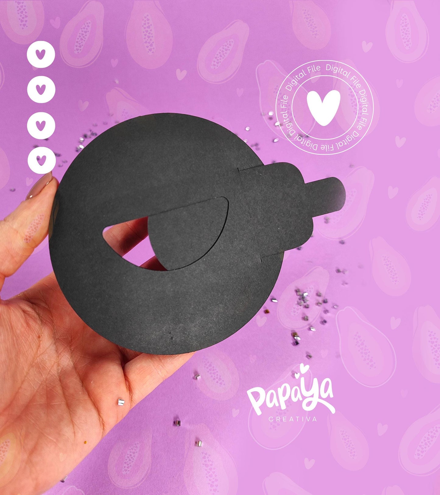 Merlina DIGITAL FILE Candy Holder *Easy open/close system* (Dome 8cm)
