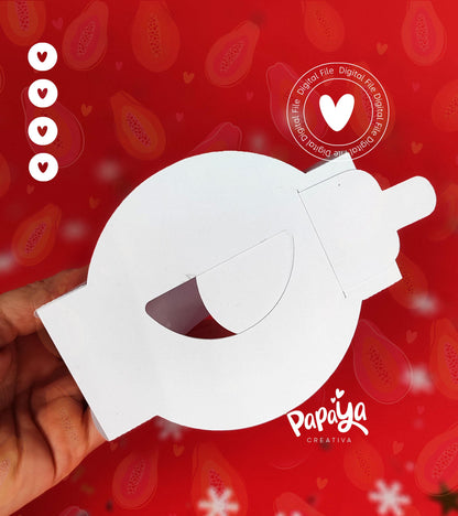 Snowman Candy Holder (Digital File) SVG/ STUDIO Format *Easy open/close system* (Dome 8cm)
