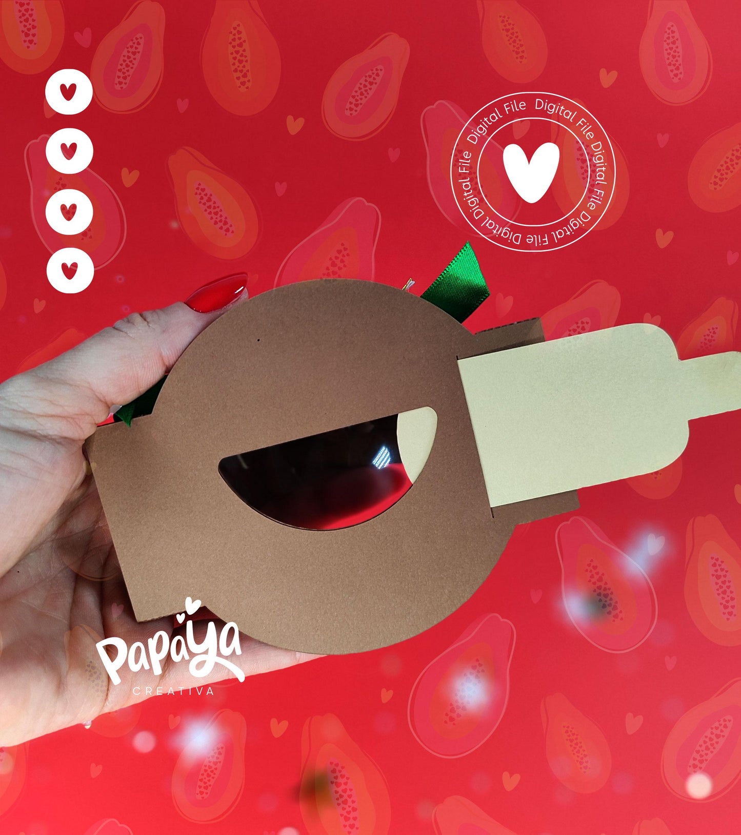 Rudolf Holder (Digital File) SVG/ STUDIO Format *Easy open/close system* (Dome 8cm)