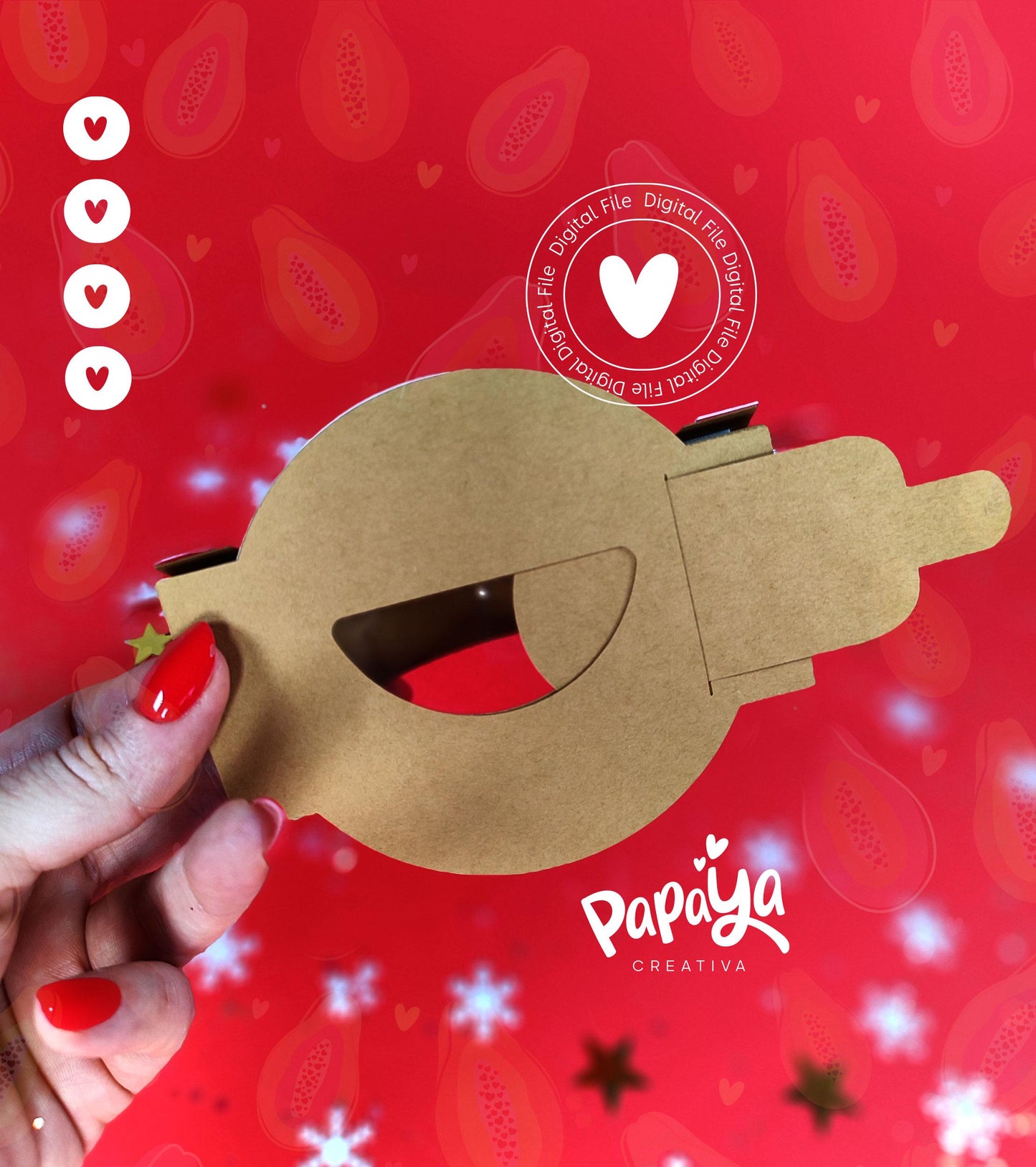 Gingerbread House Candy Holder (Digital File) SVG/ STUDIO Format *Easy open/close system* (Dome 8cm)