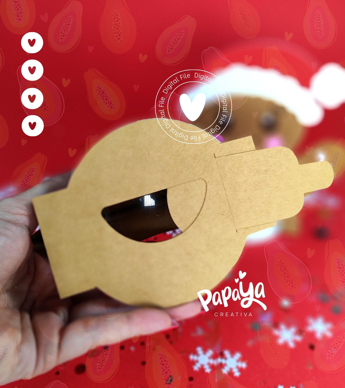 Gingerbread Set Candy Holder (Digital File) SVG/ STUDIO Format *Easy open/close system* (Dome 8cm)