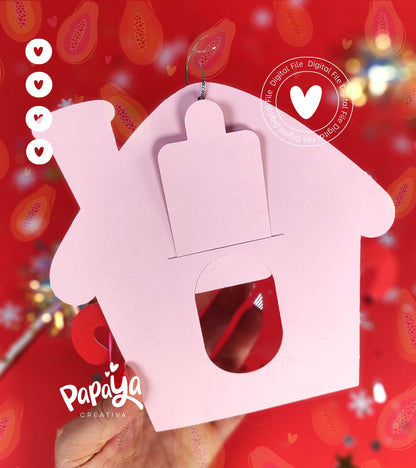 Sweet House Candy Holder (Digital File) SVG/ STUDIO Format *Easy open/close system* (Dome 8cm)