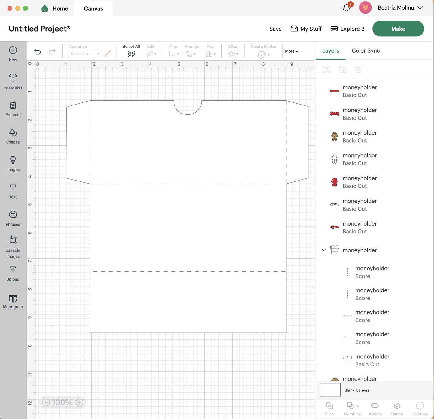 Money Holder (Digital File) SVG/ STUDIO Format