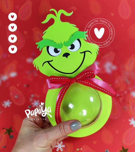 Mr.G Candy Holder (Digital File) SVG/ STUDIO Format *Easy open/close system* (Dome 8cm)