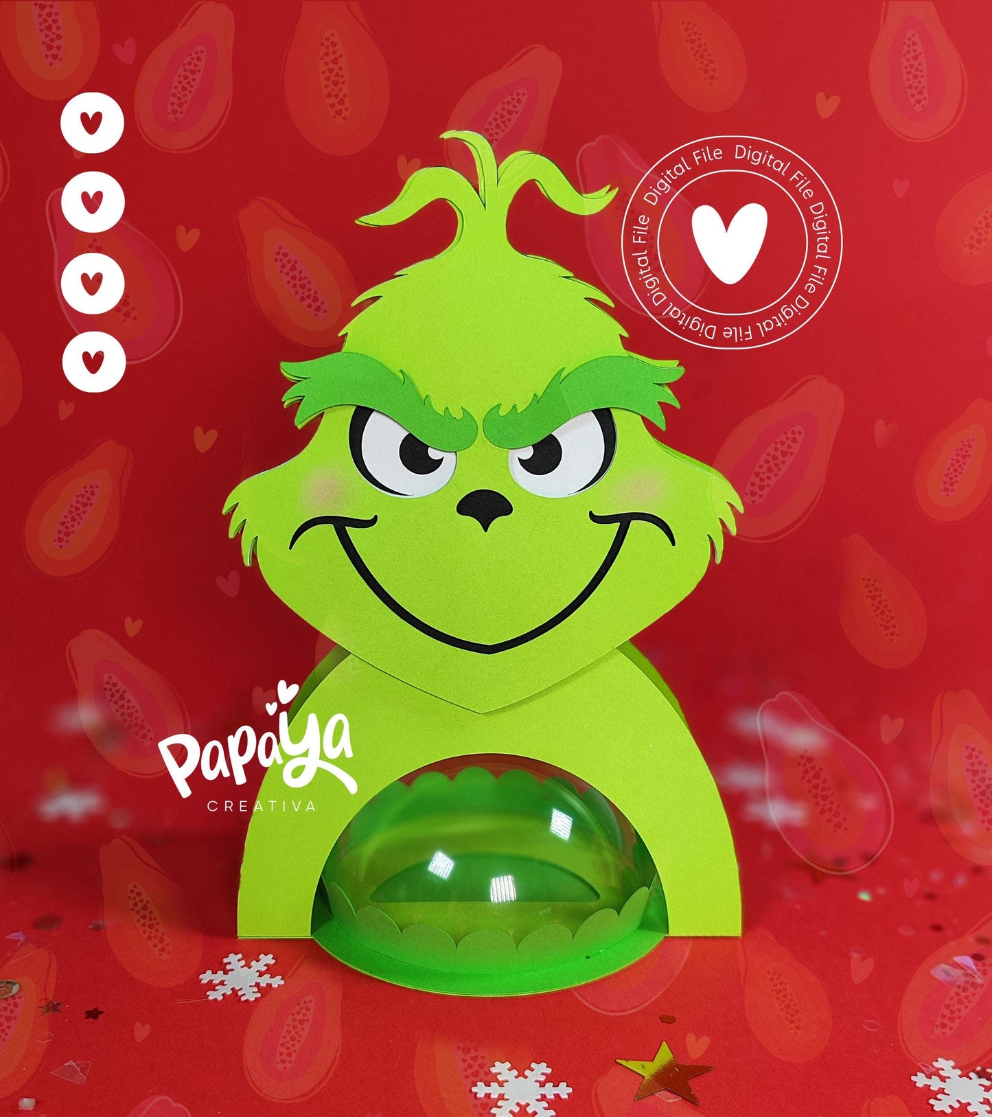 MrG. Candy Holder (Digital File) SVG/ STUDIO Format *Easy open/close system* (Dome 8cm)