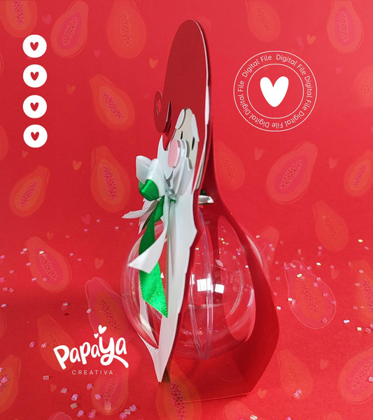 Gnome Ornament Holder (Digital File) SVG/ STUDIO Format *Ball size 8cm*