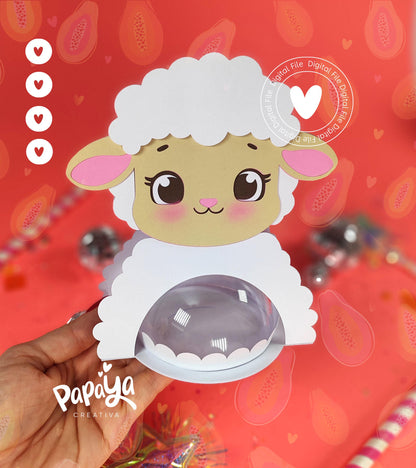 Sheep DIGITAL FILE Candy Holder *Easy open/close system* (Dome 8cm)