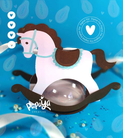 Rocking Horse Candy Holder *Easy open/close system* (Dome 8cm)