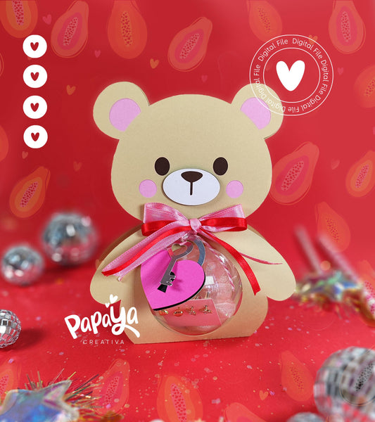 Bear Ornament Holder Digital File (SVG/STUDIO) *Ball size 8cm*