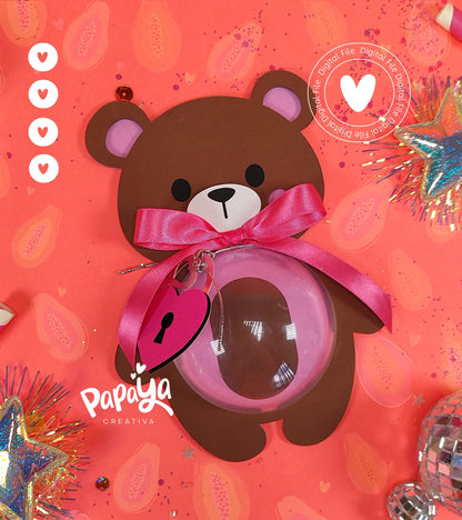 Bear Candy Holder *Easy open/close system* (Dome 8cm)