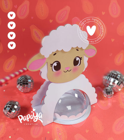 Sheep DIGITAL FILE Candy Holder *Easy open/close system* (Dome 8cm)