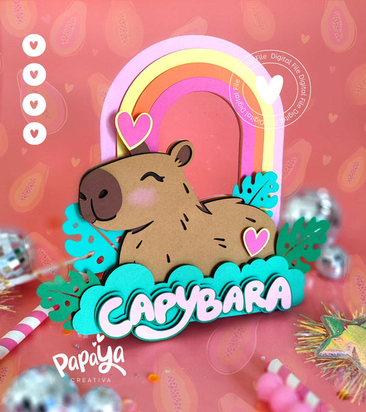 Capybara DIGITAL FILE Cake topper