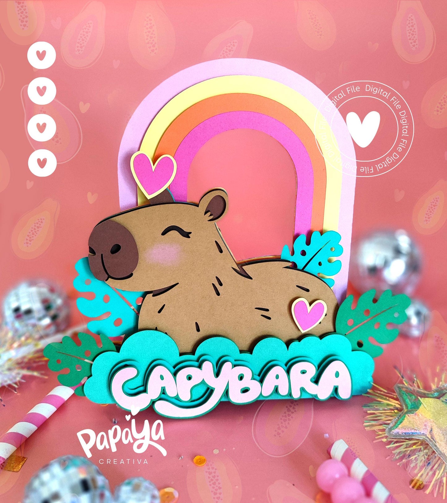 Capybara DIGITAL FILE Cake topper