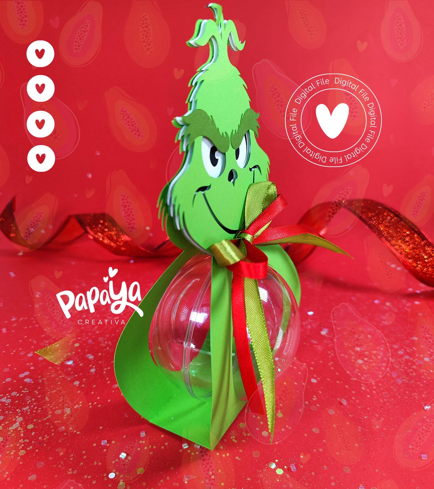 Mr. G Ornament Holder (Digital File) SVG/ STUDIO Format *Ball size 8cm*
