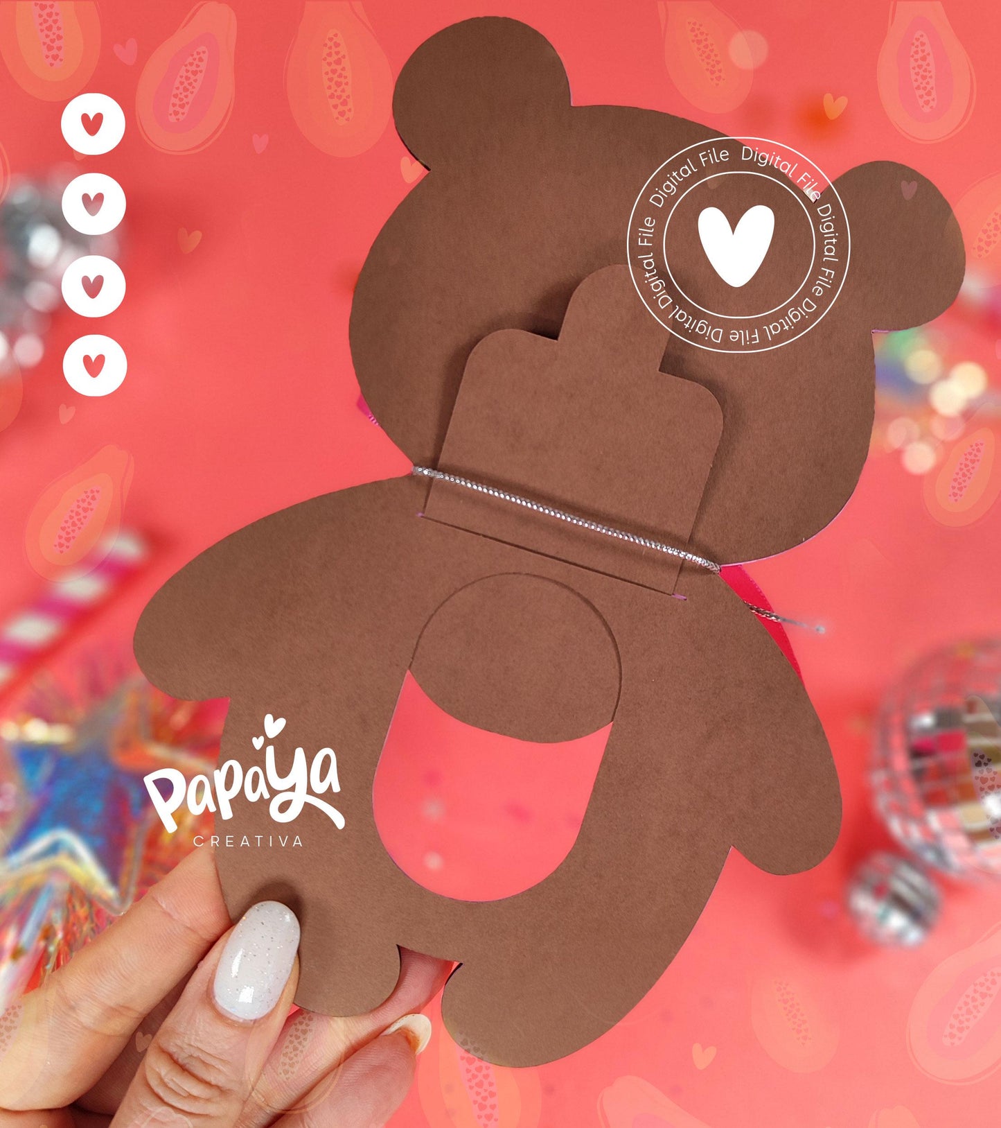 Bear Candy Holder *Easy open/close system* (Dome 8cm)