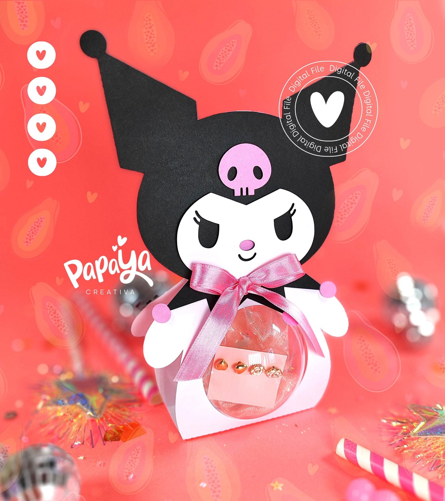 Jester Bunny DIGITAL FILE Ornament Holder *Ball size 8cm*