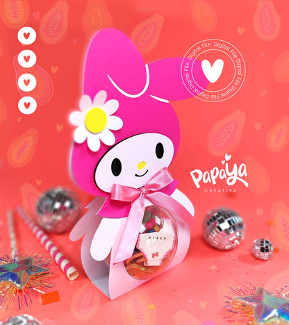 Adorable Bunny DIGITAL FILE Ornament Holder *Ball size 8cm*