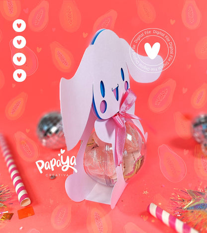 White Puppy DIGITAL FILE Ornament Holder *Ball size 8cm*