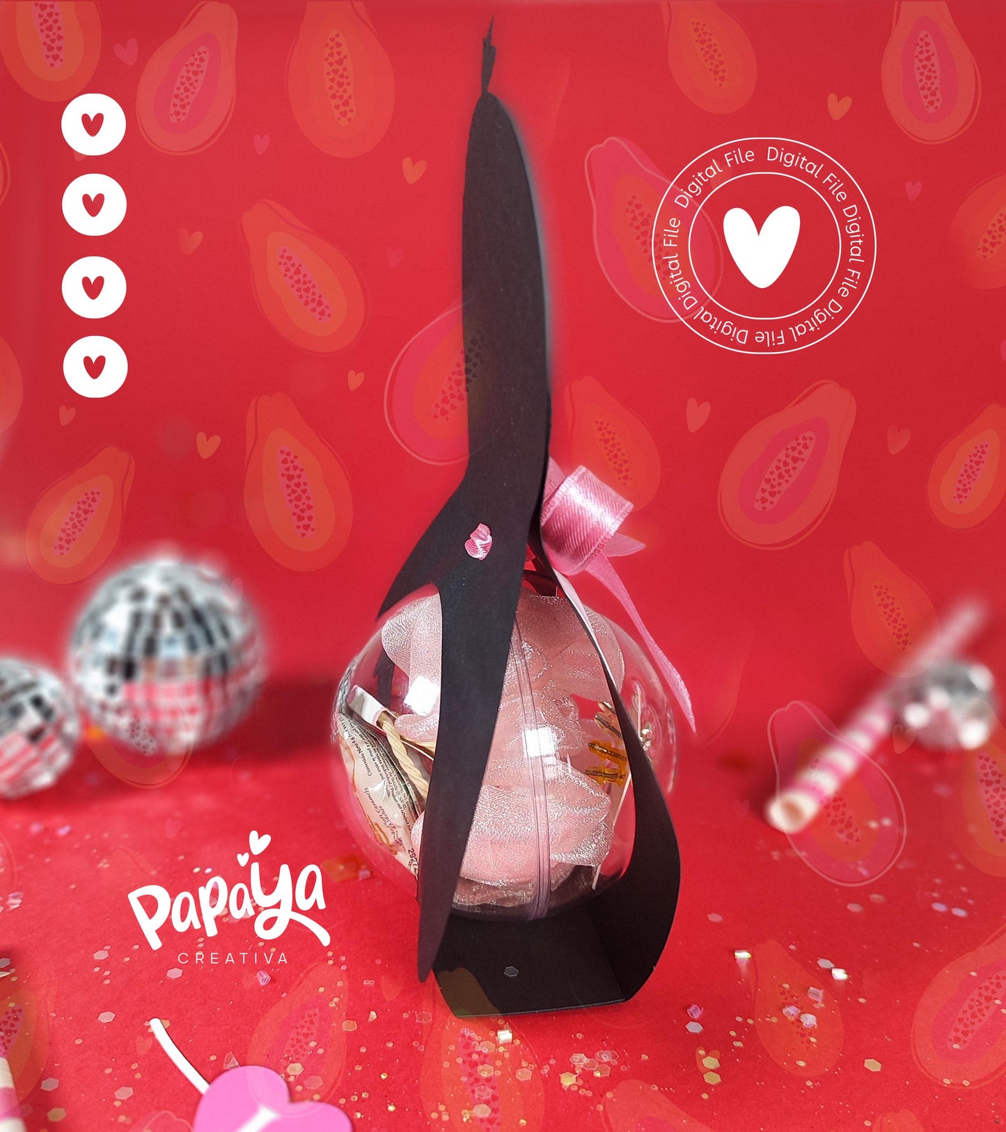 Cut File Penguin Ornament Holder *Ball size 8cm*