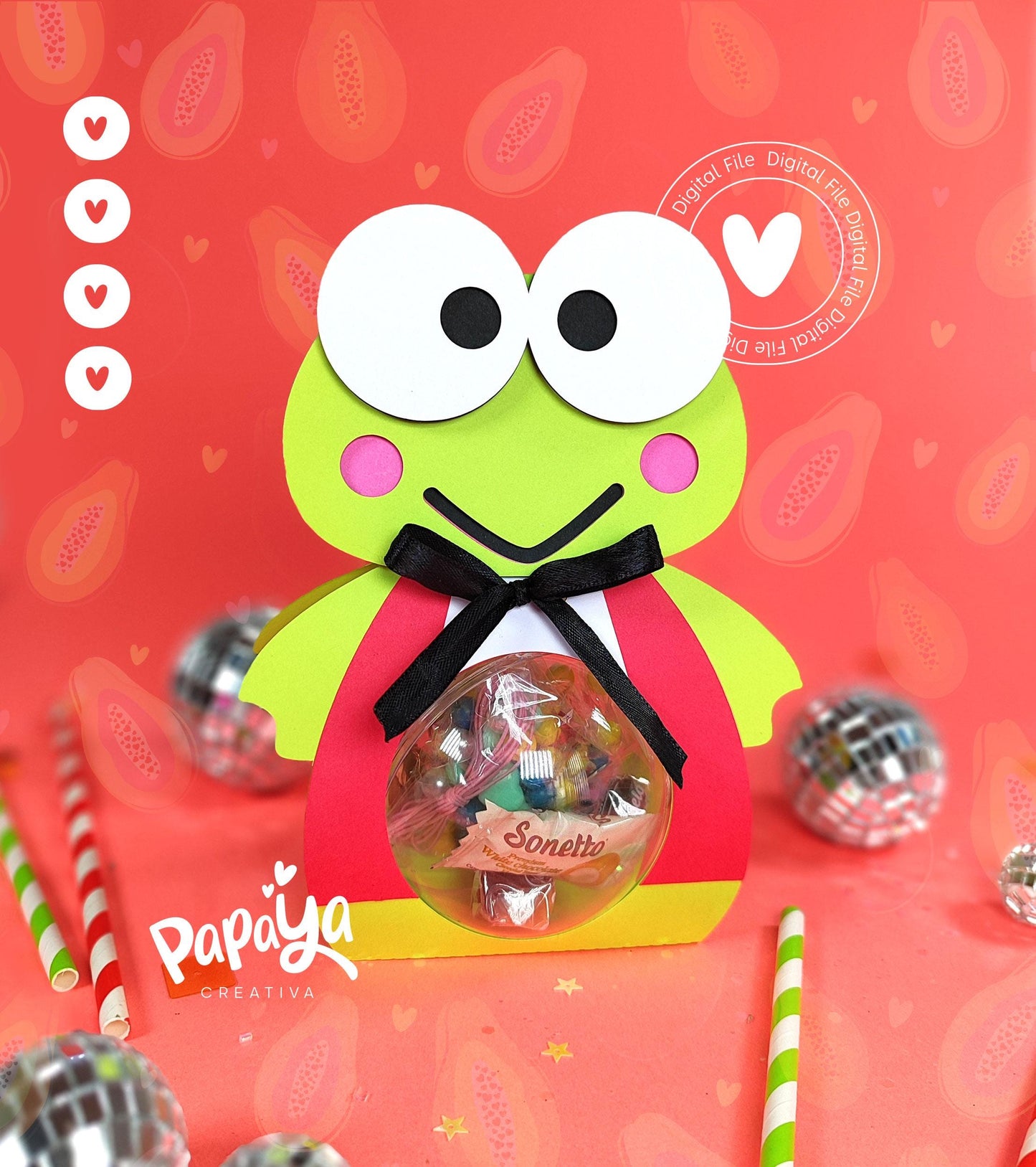 Adorable Frog DIGITAL FILE Ornament Holder *Ball size 8cm*