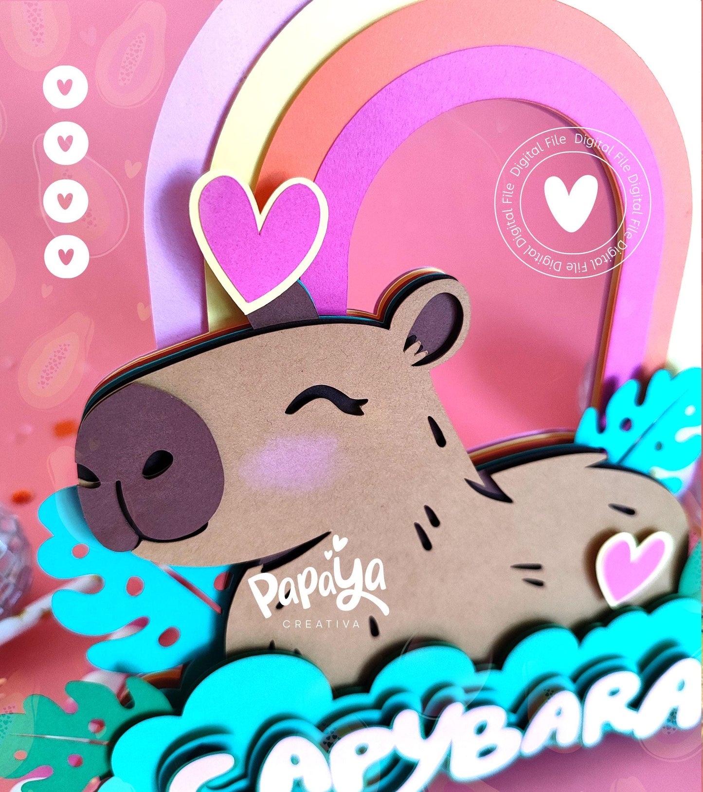Capybara DIGITAL FILE Cake topper