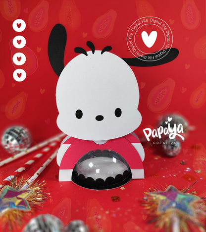 Puppy DIGITAL FILE Candy Holder *Easy open/close system* (Dome 8cm)