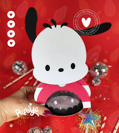 Puppy DIGITAL FILE Candy Holder *Easy open/close system* (Dome 8cm)
