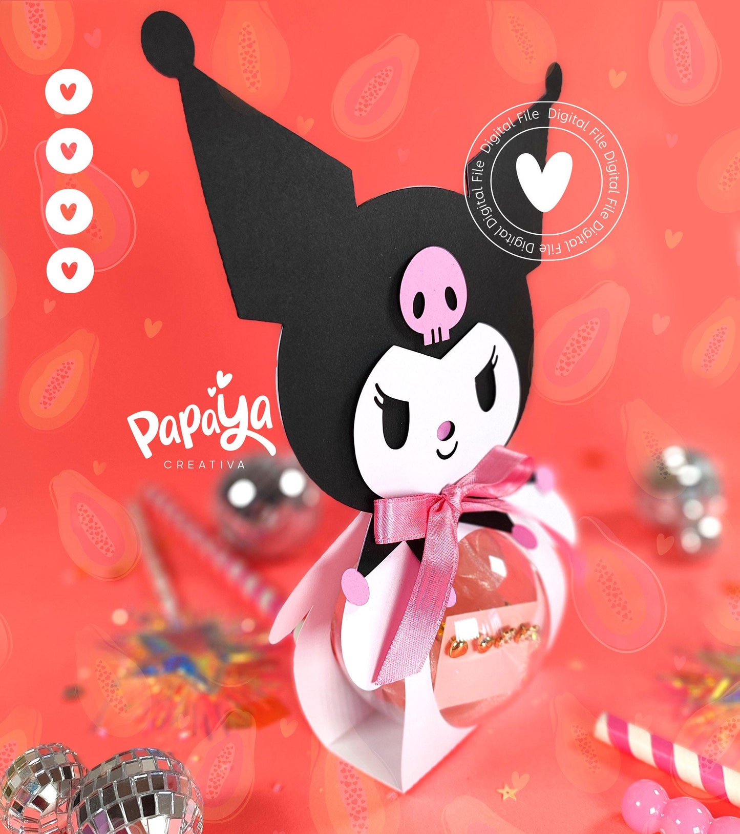 Jester Bunny DIGITAL FILE Ornament Holder *Ball size 8cm*