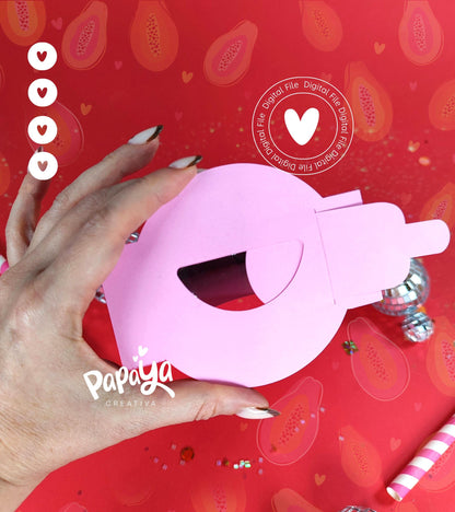 Pig DIGITAL FILE Candy Holder *Easy open/close system* (Dome 8cm)