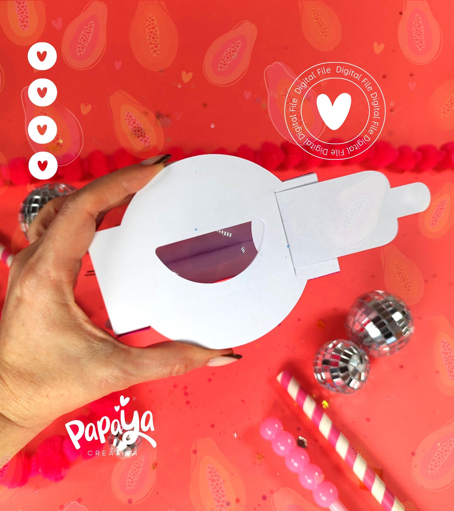 Jester Bunny DIGITAL FILE Candy Holder *Easy open/close system* (Dome 8cm)