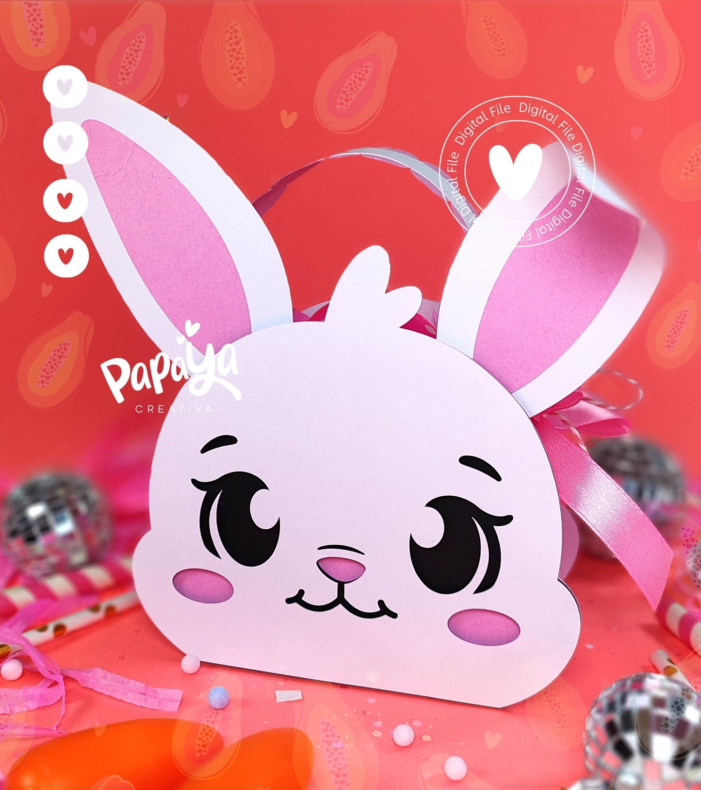 Adorable Basket Bunny(DIGITAL FILE)