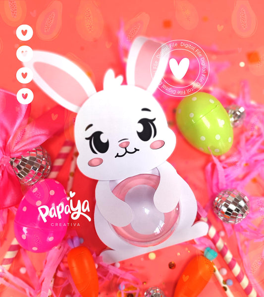 Love Bunny DIGITAL FILE Candy Holder / Dome size 8cm/ open and close system