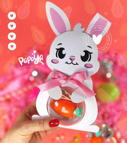 Bunny Ornament Holder *Ball size 8cm*(DIGITAL FILE)