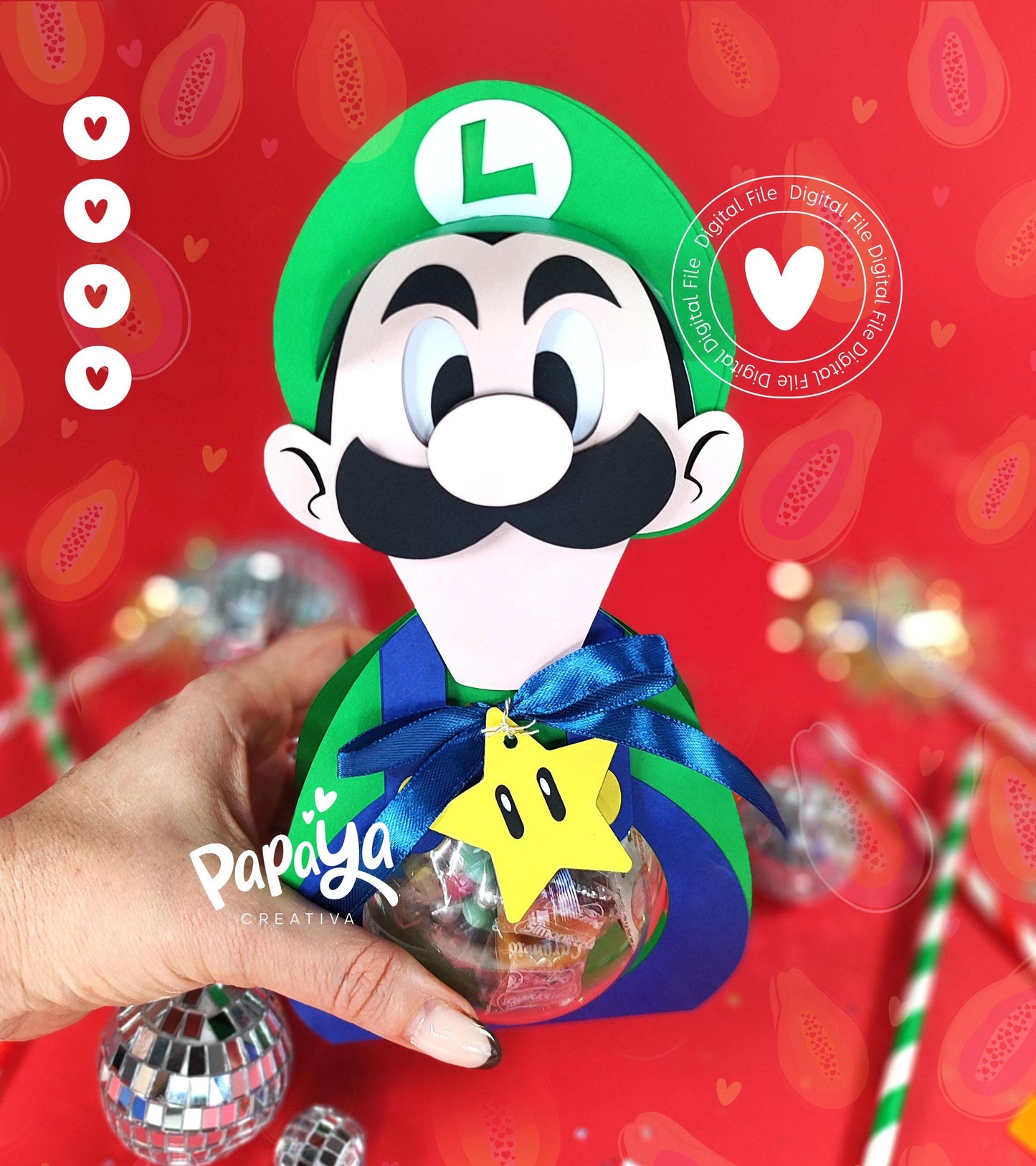 L DIGITAL FILE Ornament Holder *Ball size 8cm*