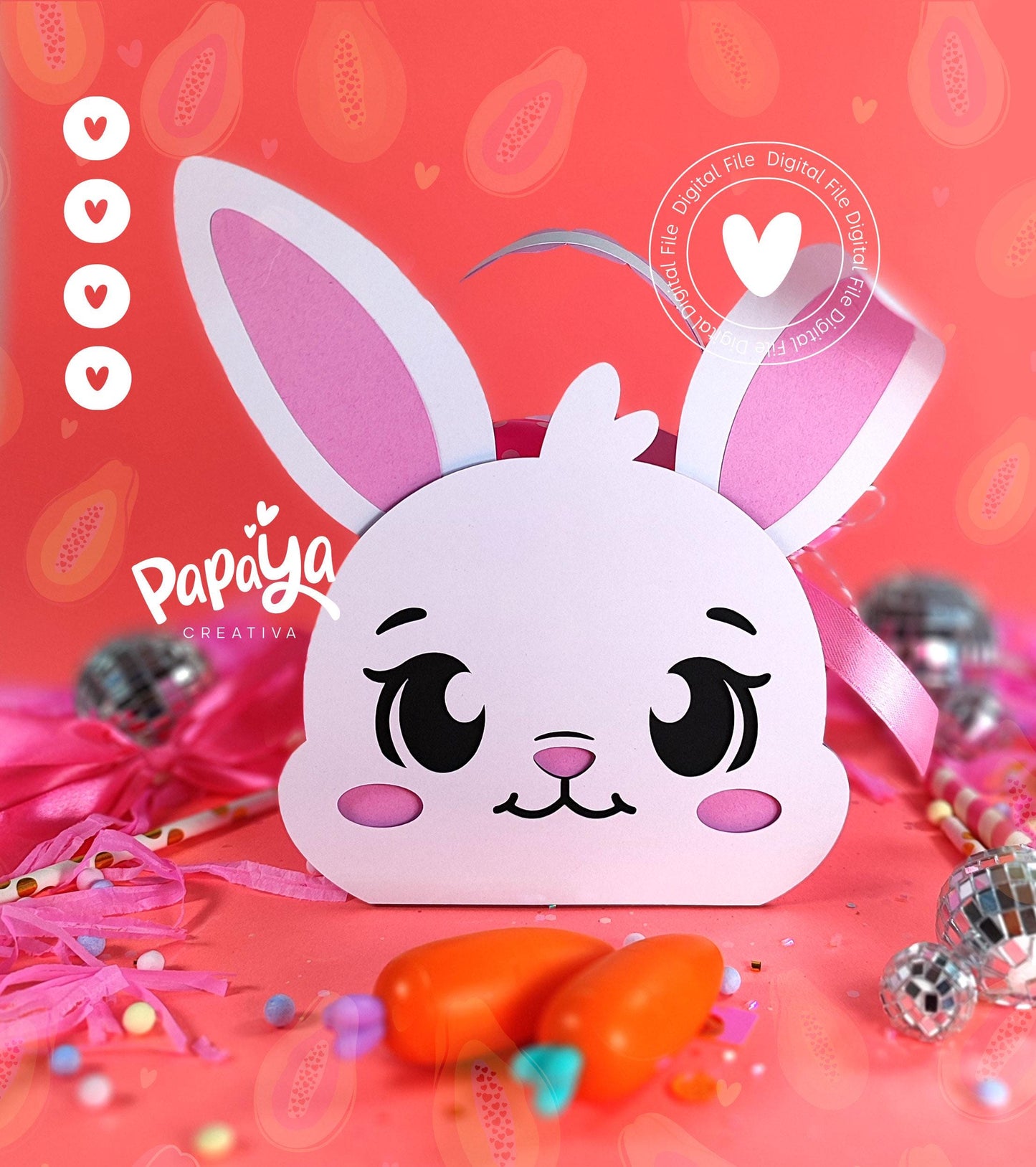 Adorable Basket Bunny(DIGITAL FILE)