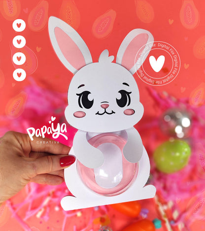 Love Bunny DIGITAL FILE Candy Holder / Dome size 8cm/ open and close system