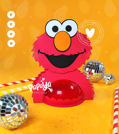 Red Monster DIGITAL FILE Candy Holder "Dome size 8cm"