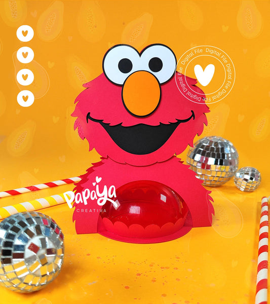 Red Monster DIGITAL FILE Candy Holder "Dome size 8cm"