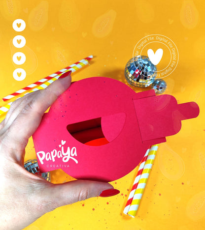 Red Monster DIGITAL FILE Candy Holder "Dome size 8cm"