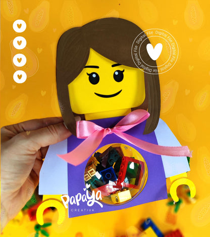 Brick Figure Set DIGITAL FILES Ornament Holder *Ball size 8cm*