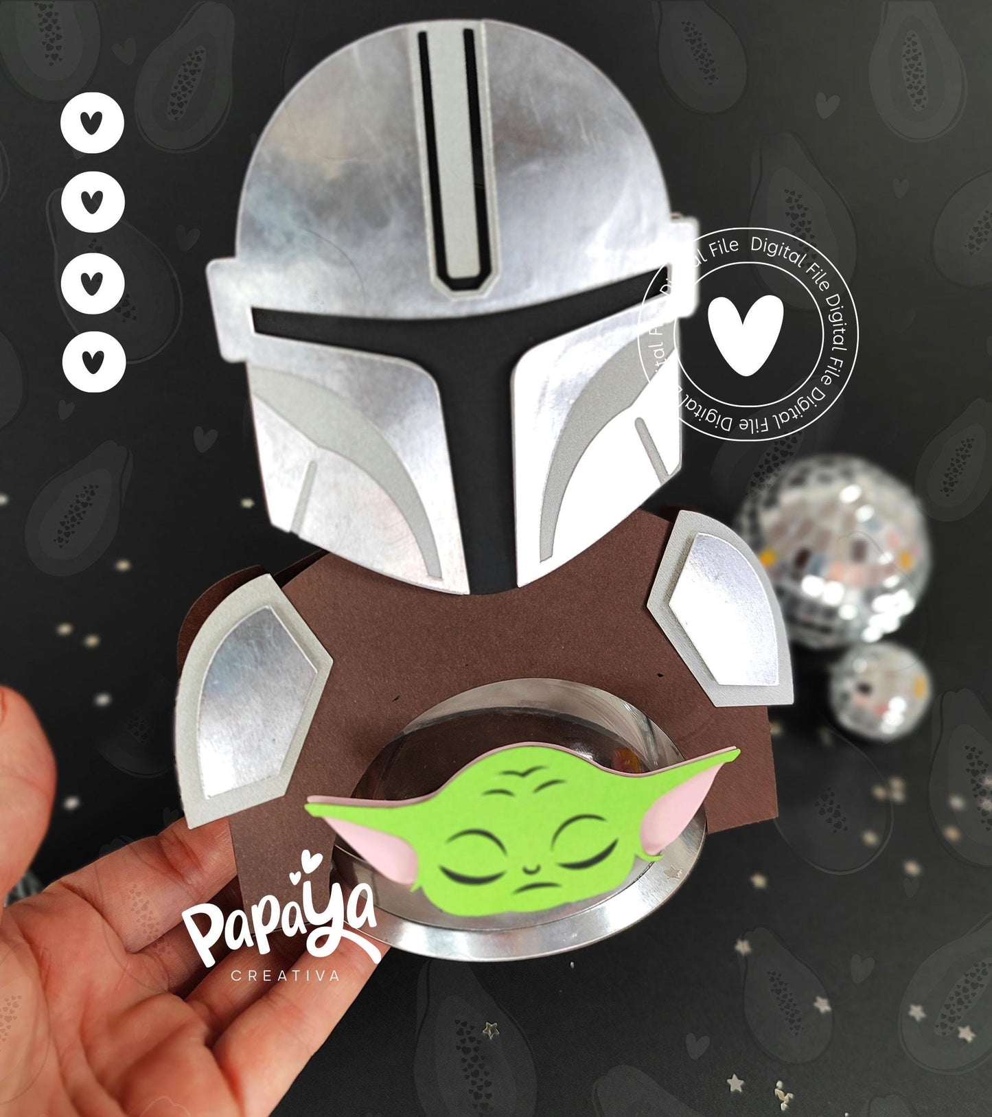 DIGITAL FILE Candy Holder Mando *Easy open/close system* (Dome 8cm)