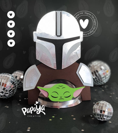 DIGITAL FILE Candy Holder Mando *Easy open/close system* (Dome 8cm)