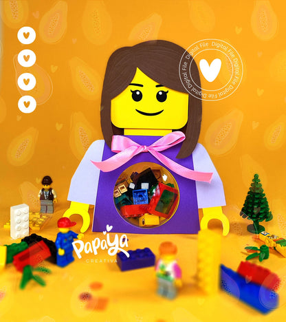 Brick Figure Set DIGITAL FILES Ornament Holder *Ball size 8cm*