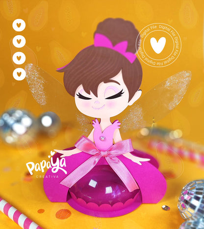 Fairy DIGITAL FILE Candy Holder / dome size 8cm/ open and close system